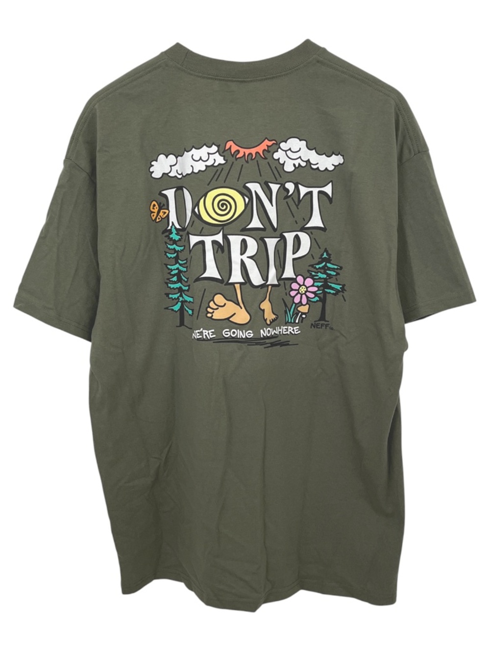 Neff Men's Don’t Trip T-Shirt We’re Going Nowhere Graphic XL NWT